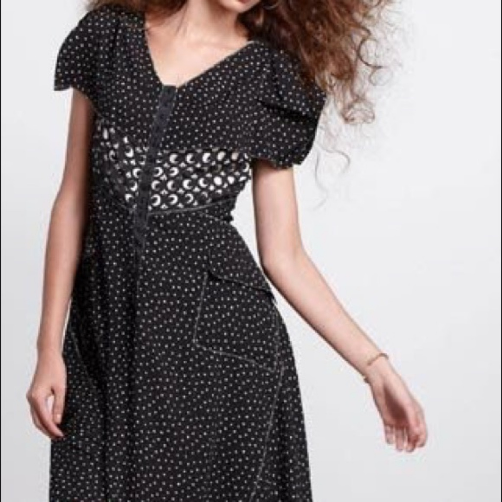 Byron Lars Polka Dot Dress Black Size 4 New